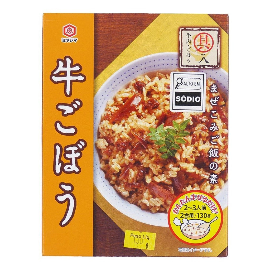 Tempero para Arroz Mazekomi Gohan no Moto Gyu Gobo 130G Miyajima