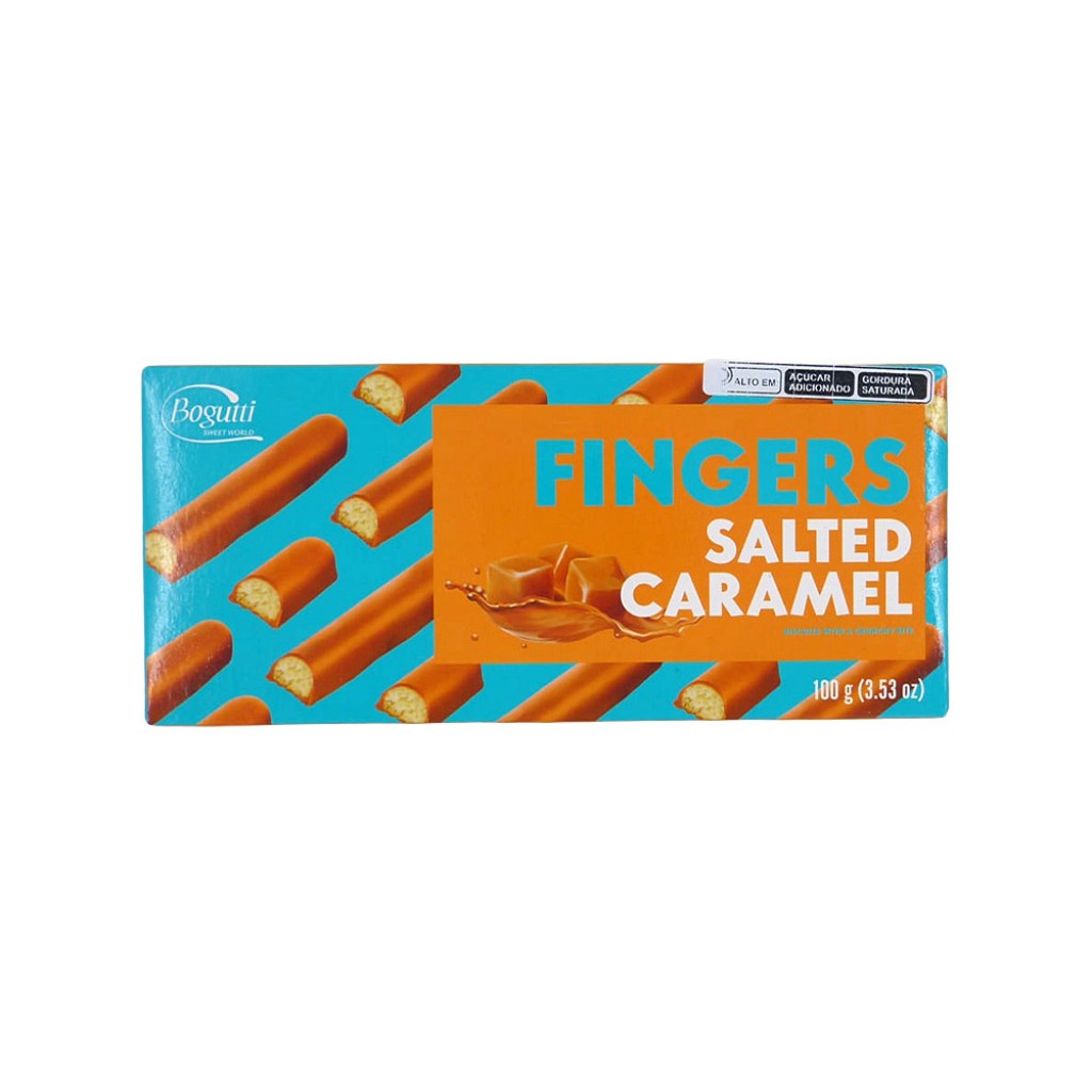 Biscoito Fingers Salted Caramel 100g Bogutti