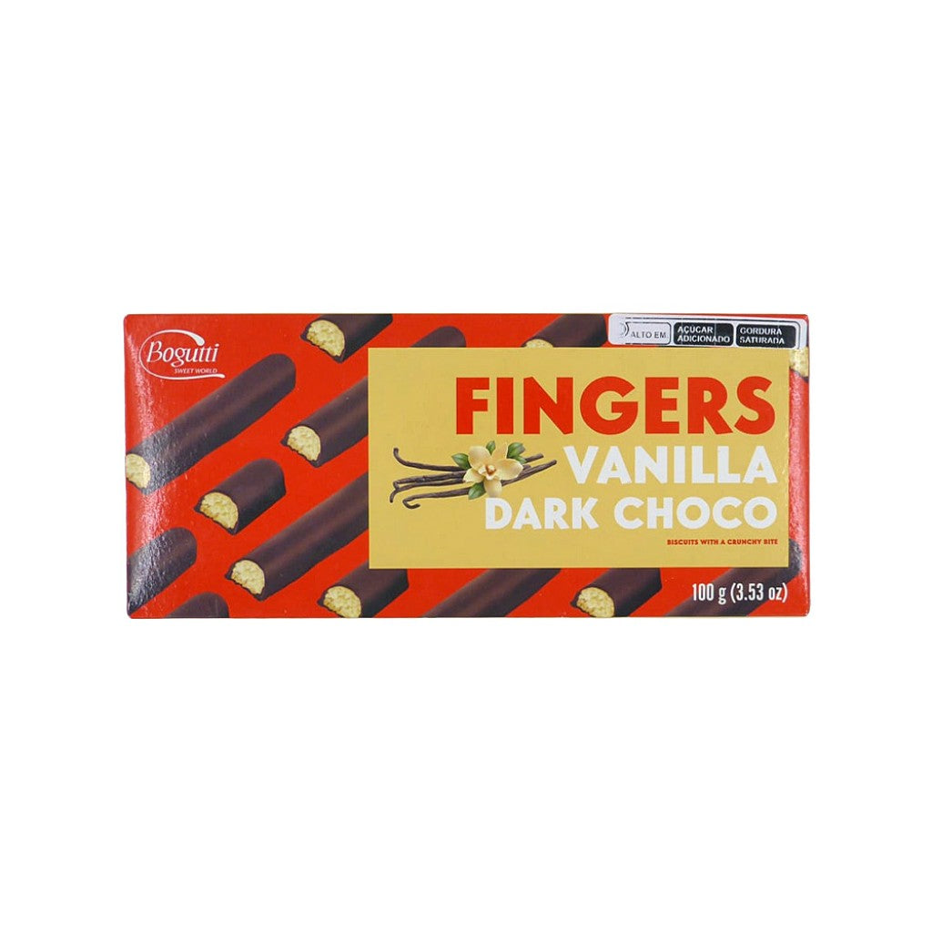 Biscoito Fingers Vanilla Dark Choco 100g Bogutti