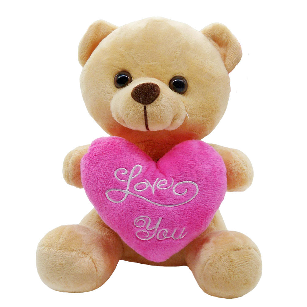 Urso com Coração de Pelúcia 15cm