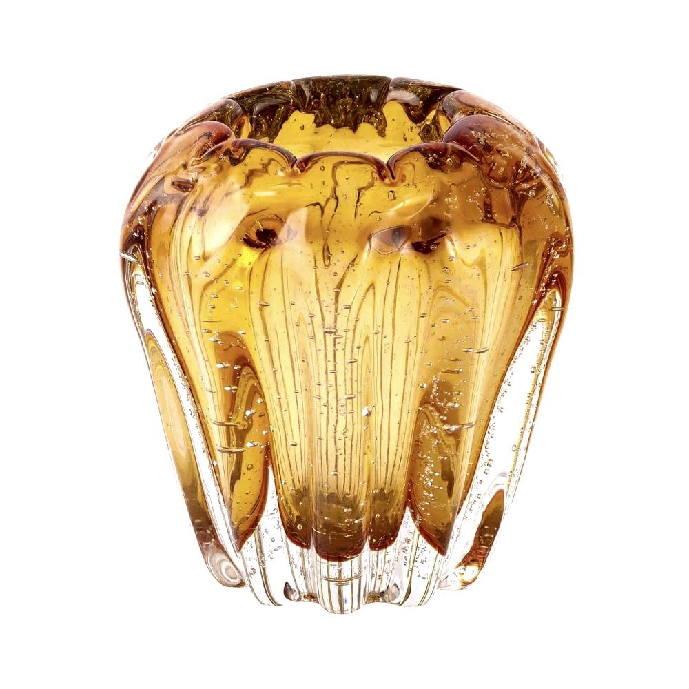 Vaso Decorativo Veneza Murano Ambar 12cm