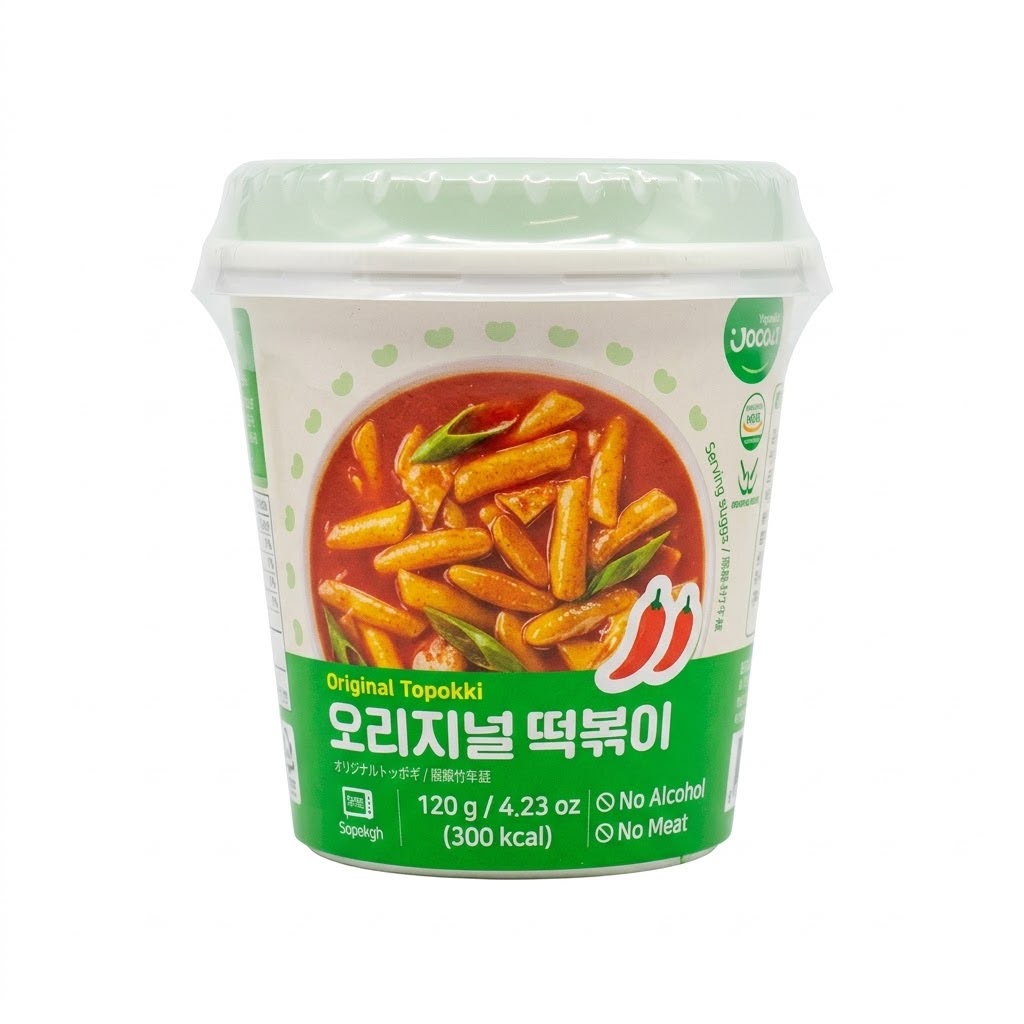 Massa de Arroz Picante Topokki 120g - Joayo