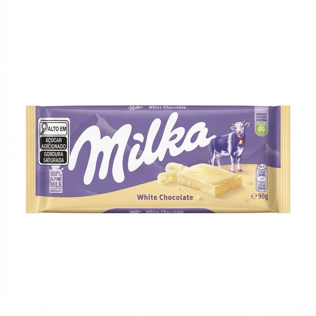 BARRA DE CHOCOLATE BRANCO 90G MILKA
