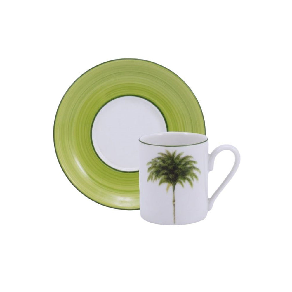 XICARA DE CAFE PORCELANA COM PIRES PALMEIRA 10CM SCHMIDT