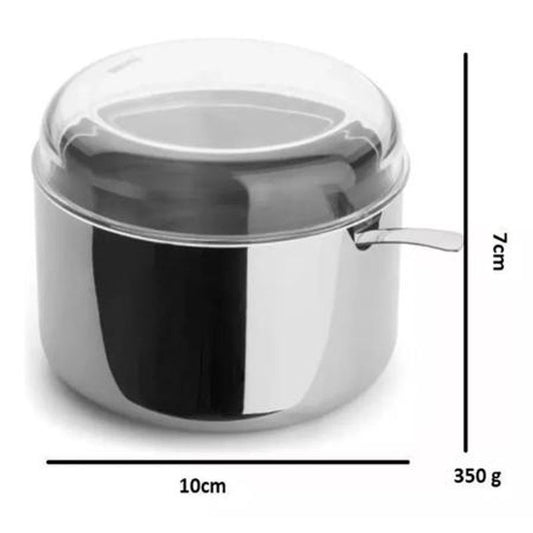 Açucareiro de Inox com Colher e Tampa 350g