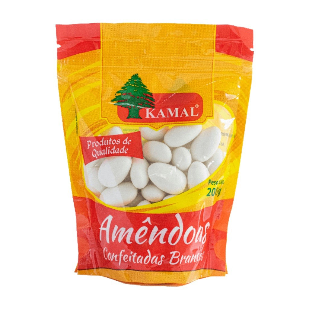 Amêndoa Confeitada Branca 200g Kamal