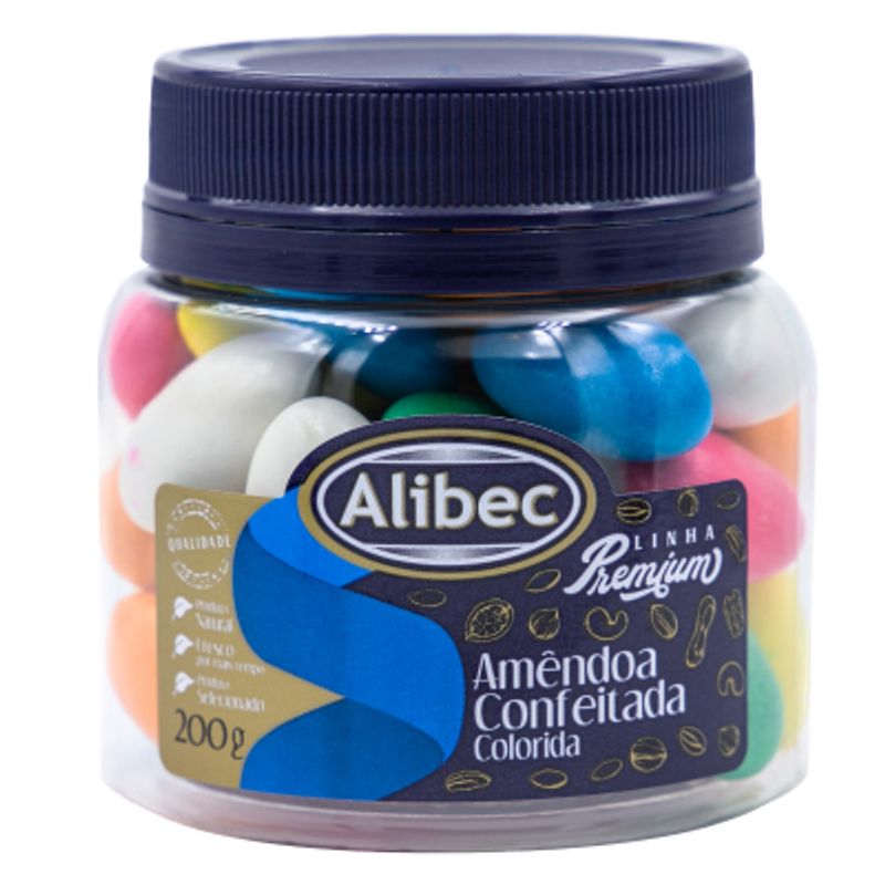 Amendoa Confeitada Colorida Pote 200g