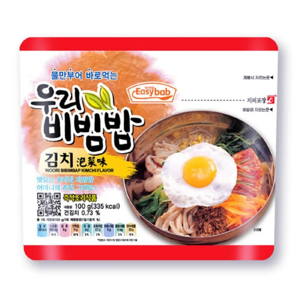 Arroz Instantâneo Desidratado Sabor Kimchi Woori Bibimbap 100g Easybab