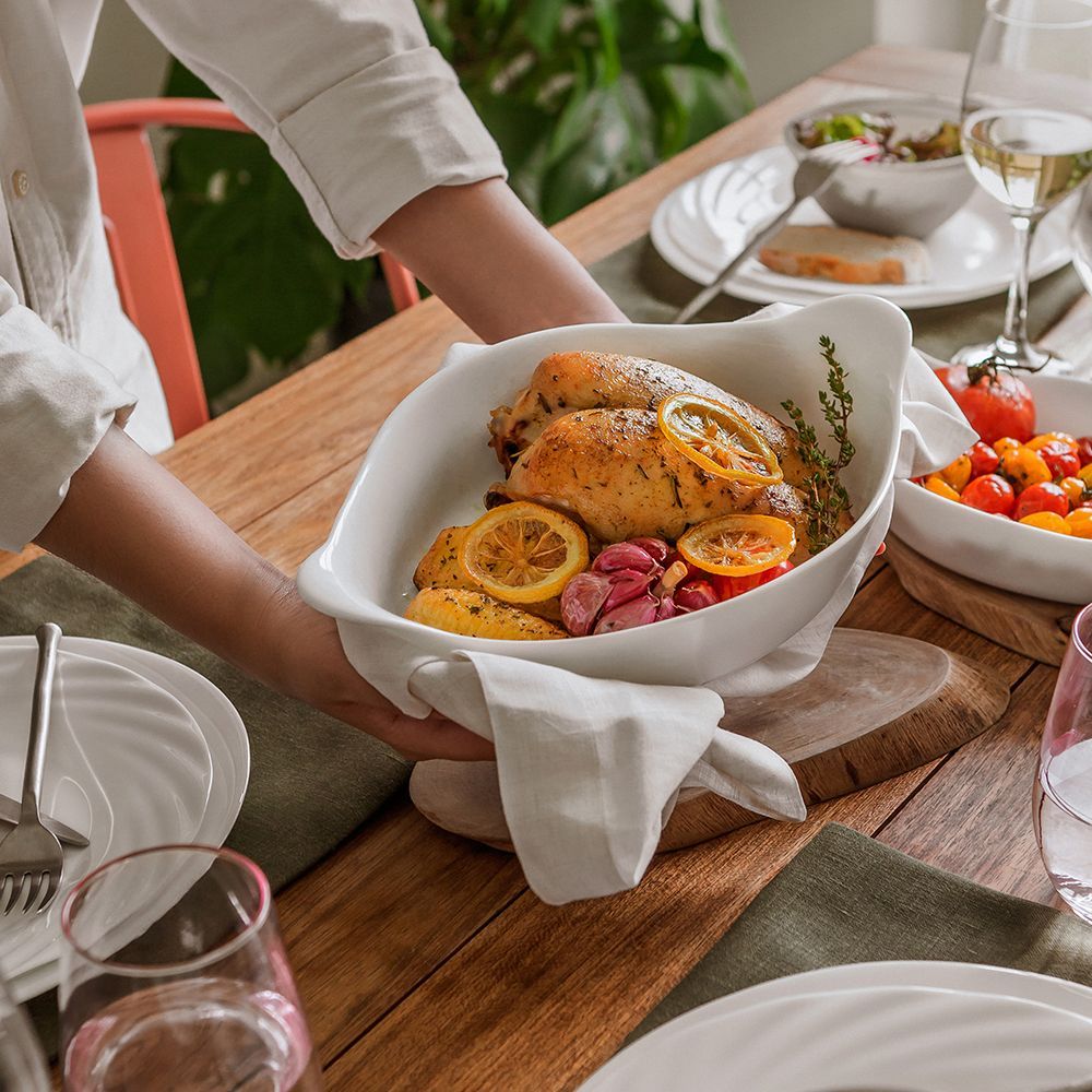 Assadeira Oval Media Opaline 1000ml