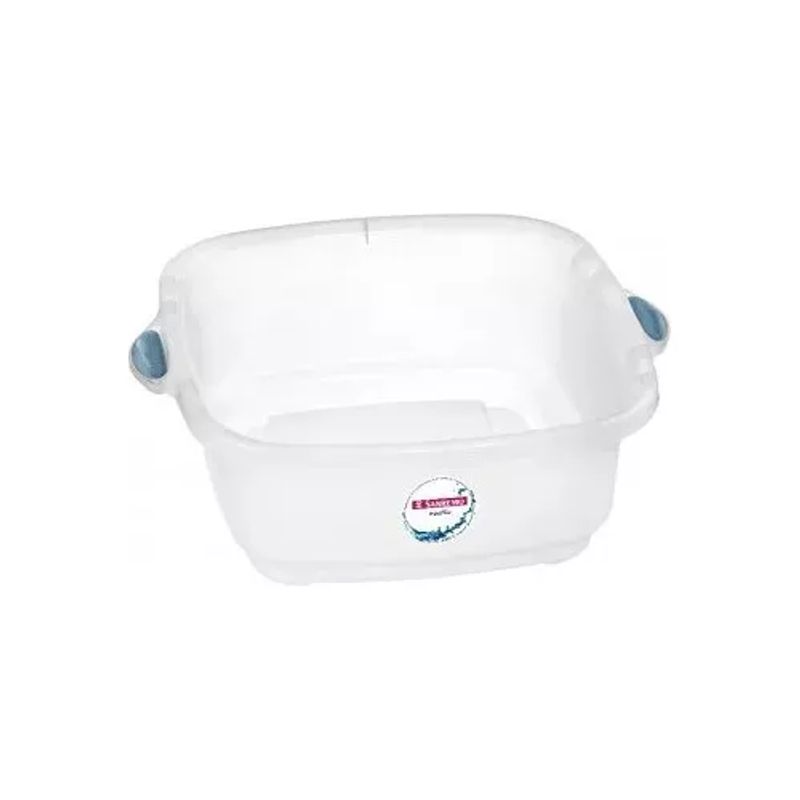 Bacia Quadrada de Plástico Transparente 10l