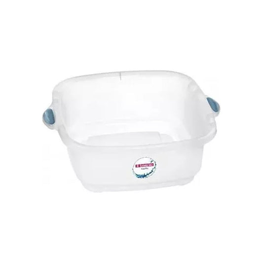 Bacia Quadrada de Plástico Transparente 10l