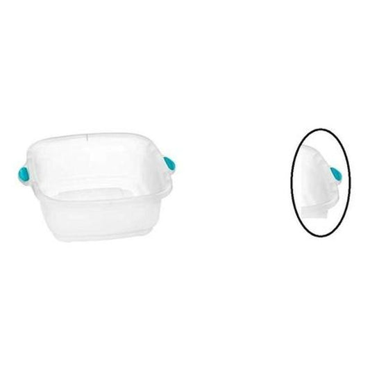 Bacia Quadrada de Plástico Transparente 10l