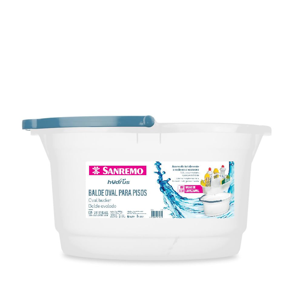 Balde Oval Transparente 14l