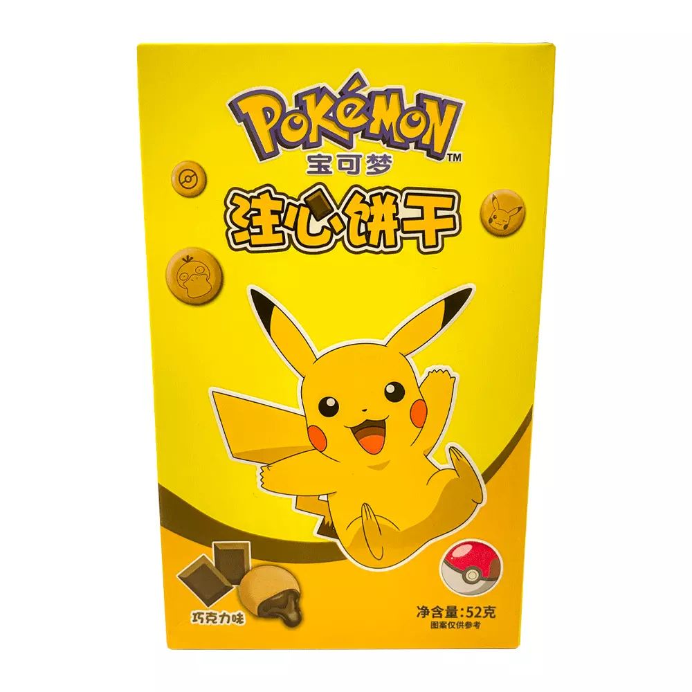 Biscoito com Recheio de Chocolate Pokémon 52g Leda Food