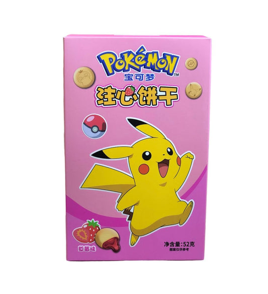 Biscoito com Recheio de Morango Pokémon 52g Leda Food