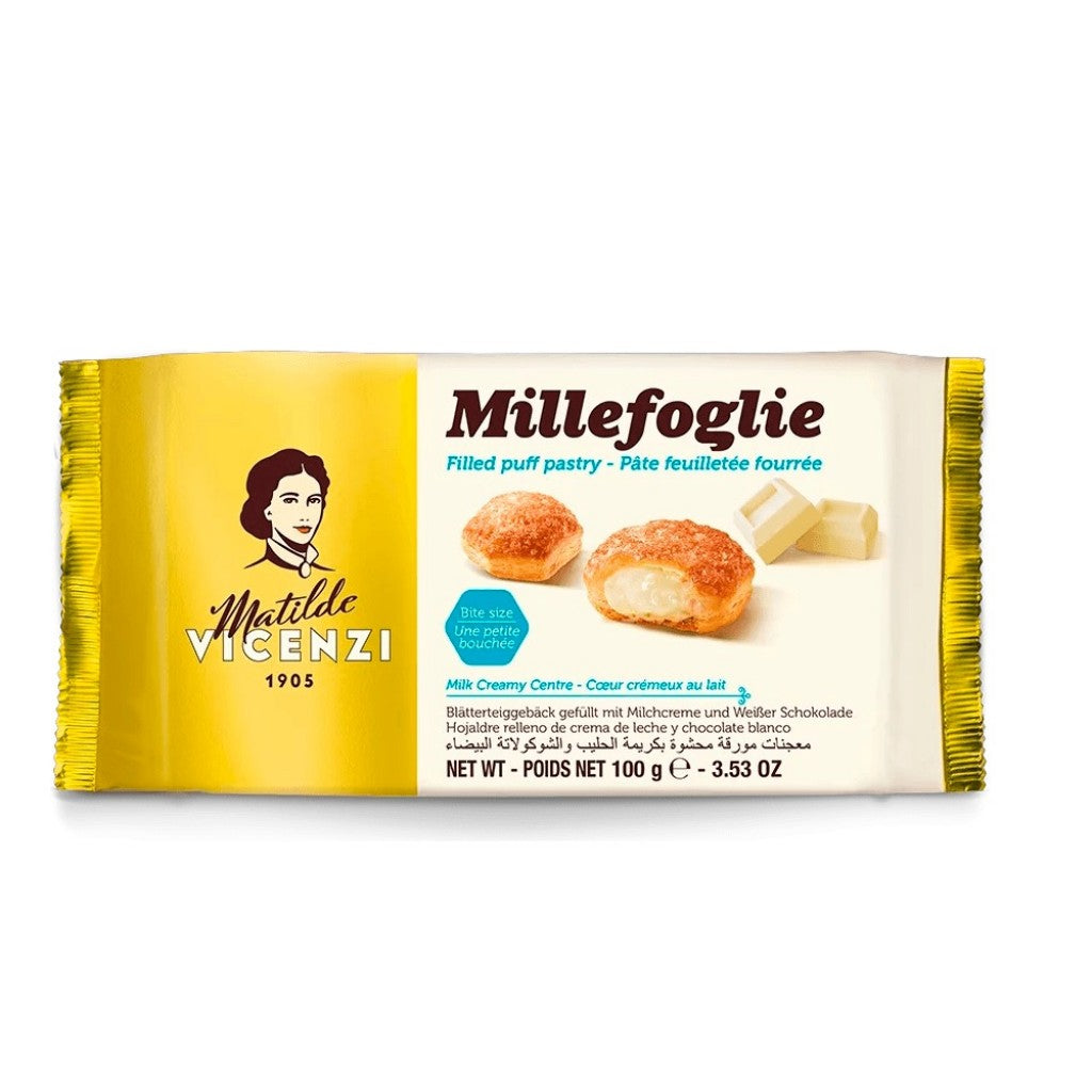 Biscoito Folhado Recheado Com Creme De Leite 100g Matilde Vicenzi