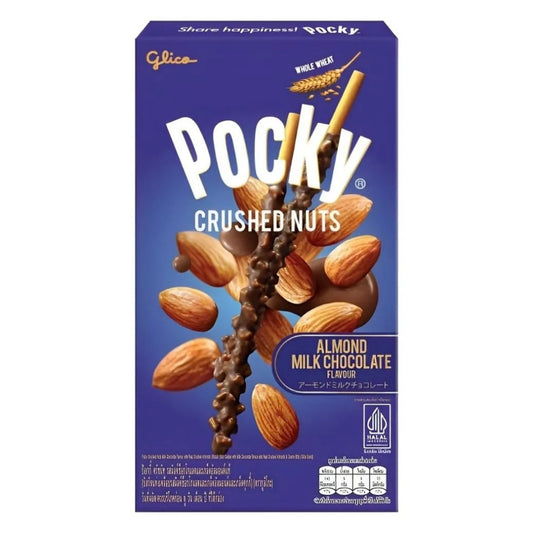 Biscoito Pocky Coberto com Chocolate Ao Leite e Amêndoa 25g Glico