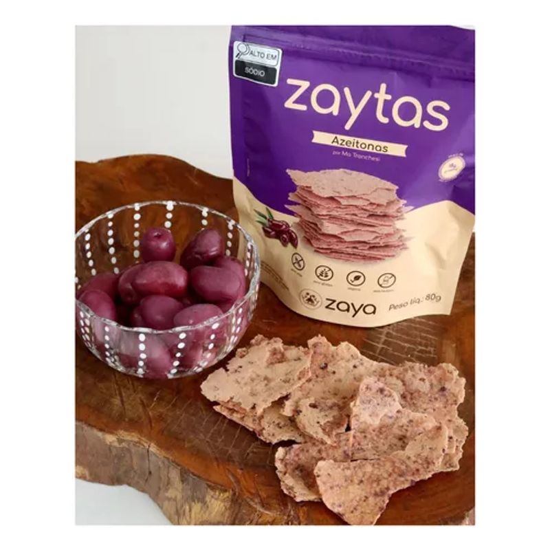 Biscoito Salgado Com Azeitona Preta Zaytas 80g