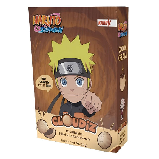 Biscoitos Recheados com Creme de Cacau/Creme de Morango Naruto Shippuden 30g Cloudiz