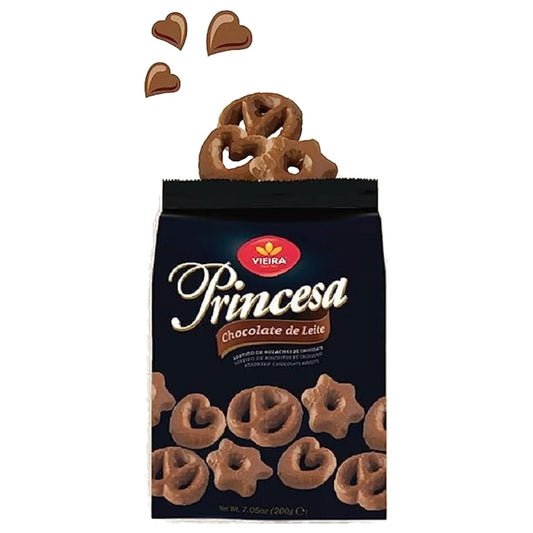 Biscoitos Sortidos Chocolate de Leite Princesa 200g Vieira