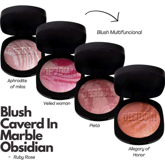 Blush Carved Obsidian Pieta