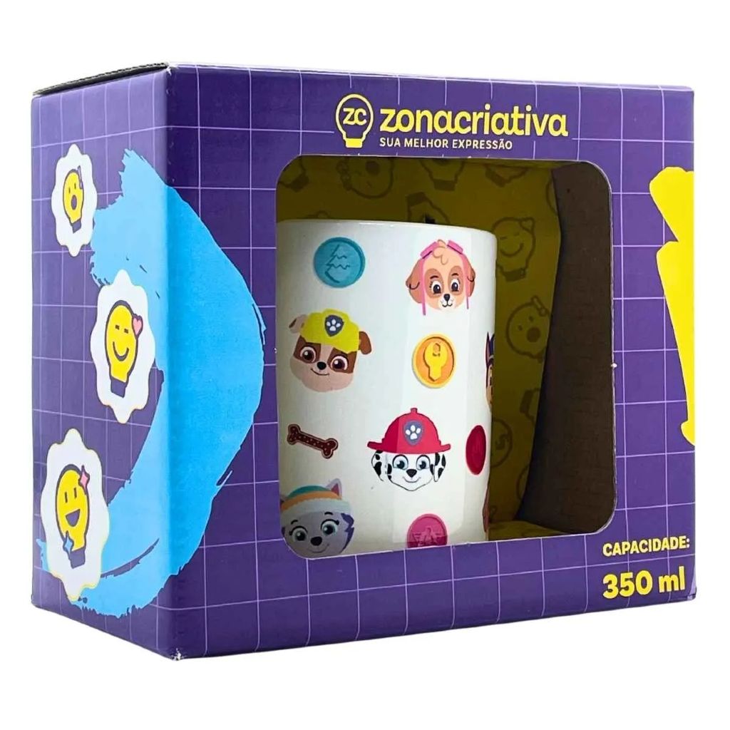 Caneca Pop Patrulha Canina 350ml Zona Criativa