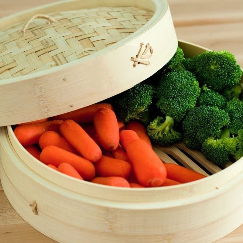 Cesta de Bambu Cozimento a Vapor 18cm