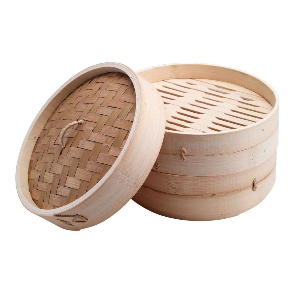 Cesta de Bambu Cozimento a Vapor 24cm