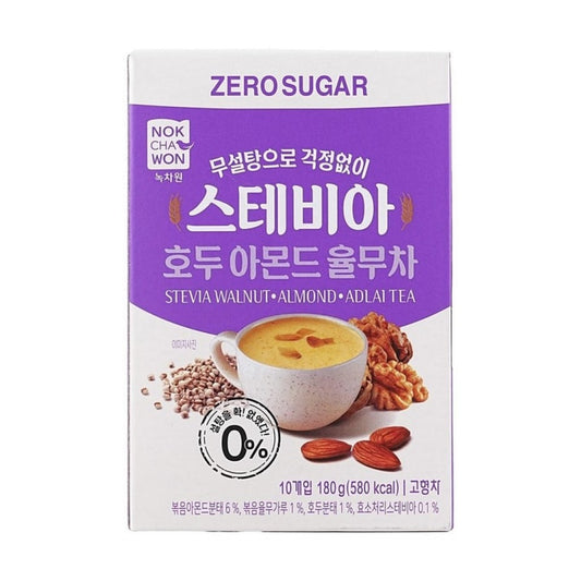 Chá de Yulmu de Nozes e Amêndoas com Stevia em Pó 180g Nokchawon