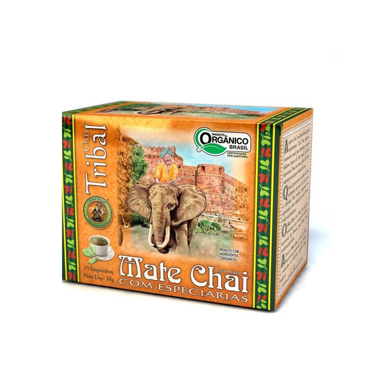 Chá Mate Chai com Especiarias 15 Saches 30g Tribal Brasil