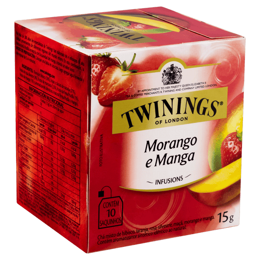 Chá Morango e Manga com 10 Sachês 15g Twinings