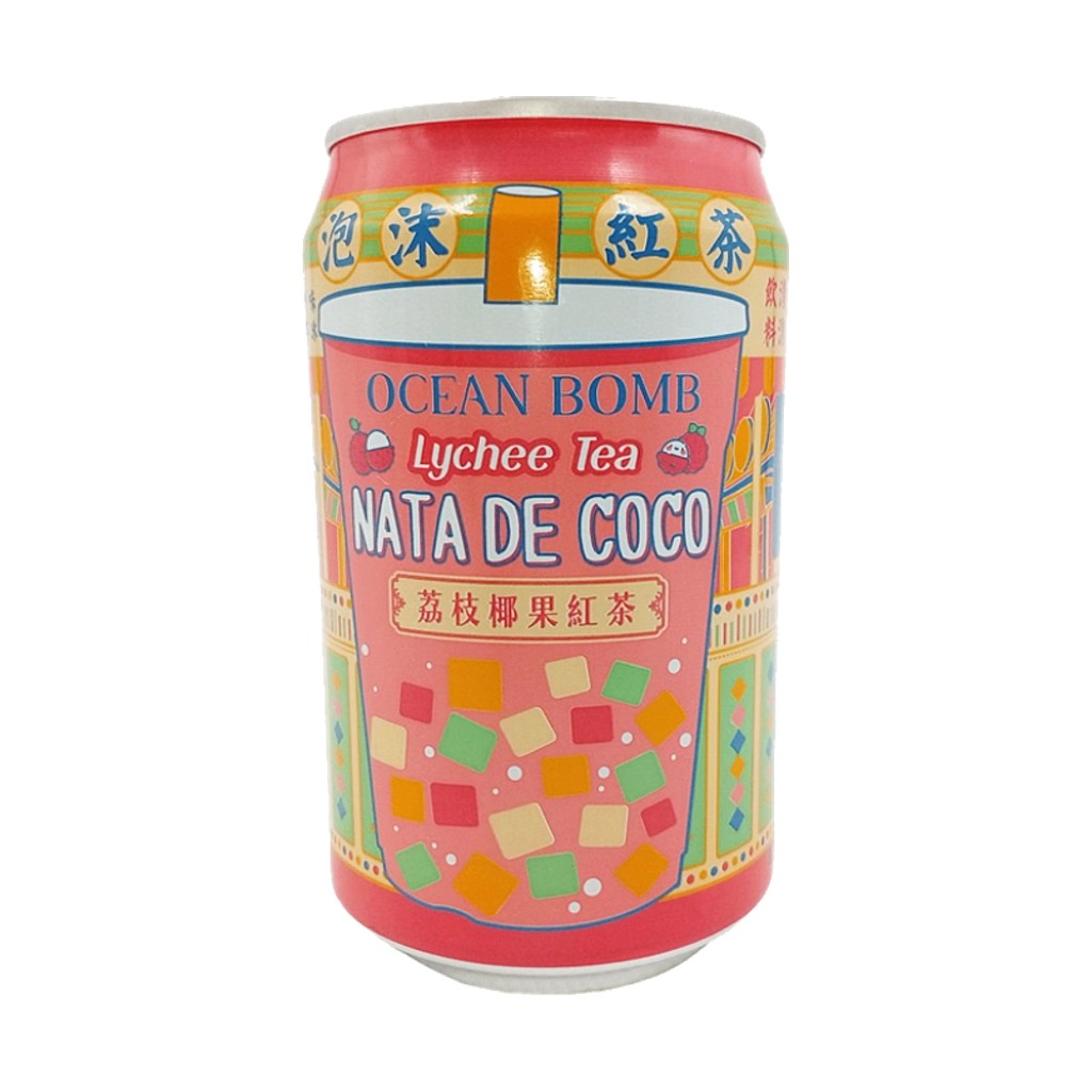 Chá Preto com Geléia de Coco Sabor Lichia 315ml Ocean Bomb
