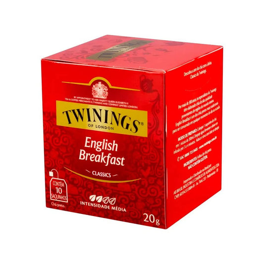 Chá Preto English Breakfast com 10 Sachês 20g Twinings
