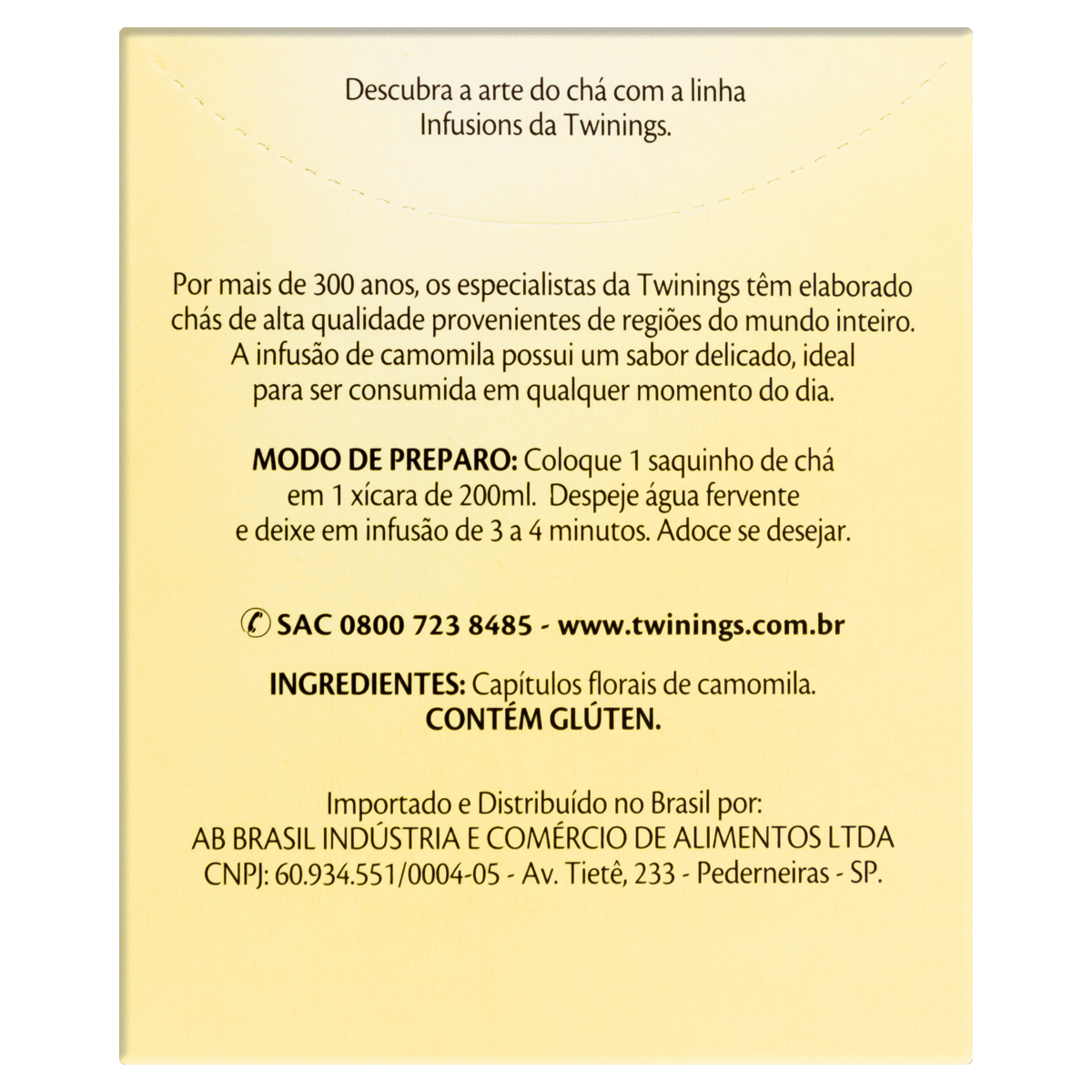 Chá Camomila com 10 Sachês 10g Twinings