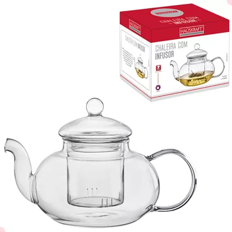 Chaleira De Vidro Com Infusor 400ml