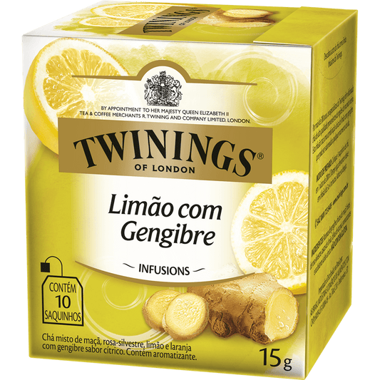 Chá de Limão e Gengibre com 10 Sachês 15g Twinings