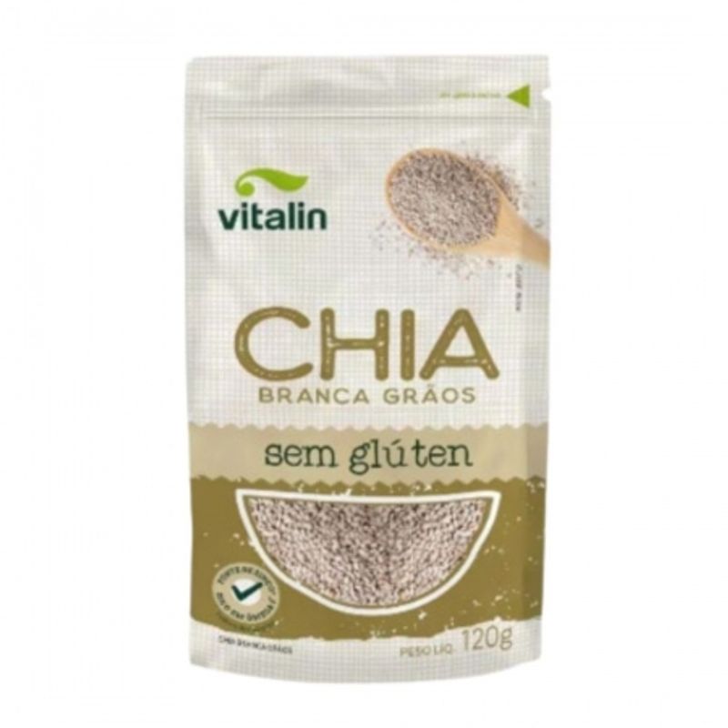 Chia Branca Em Graos Sem Gluten 120g