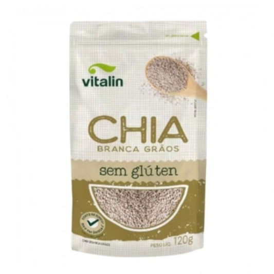 Chia Branca Em Graos Sem Gluten 120g