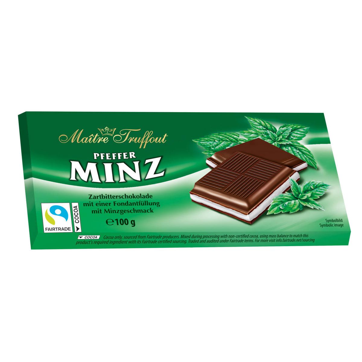 Chocolate Amargo com Recheio de Menta 100g