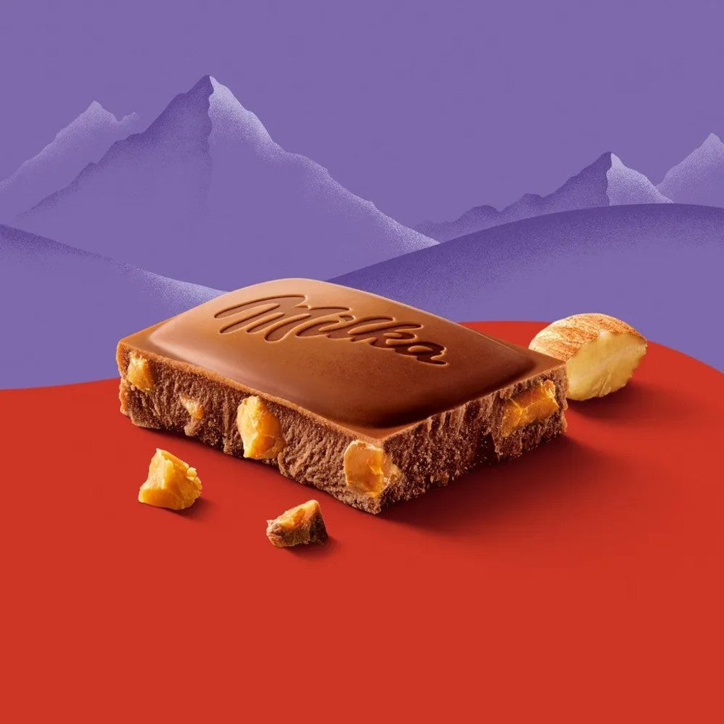 Chocolate ao Leite com Caramelo e Amêndoa Daim 100g Milka