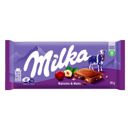 Chocolate ao Leite Raisins and Nuts 90g Milka