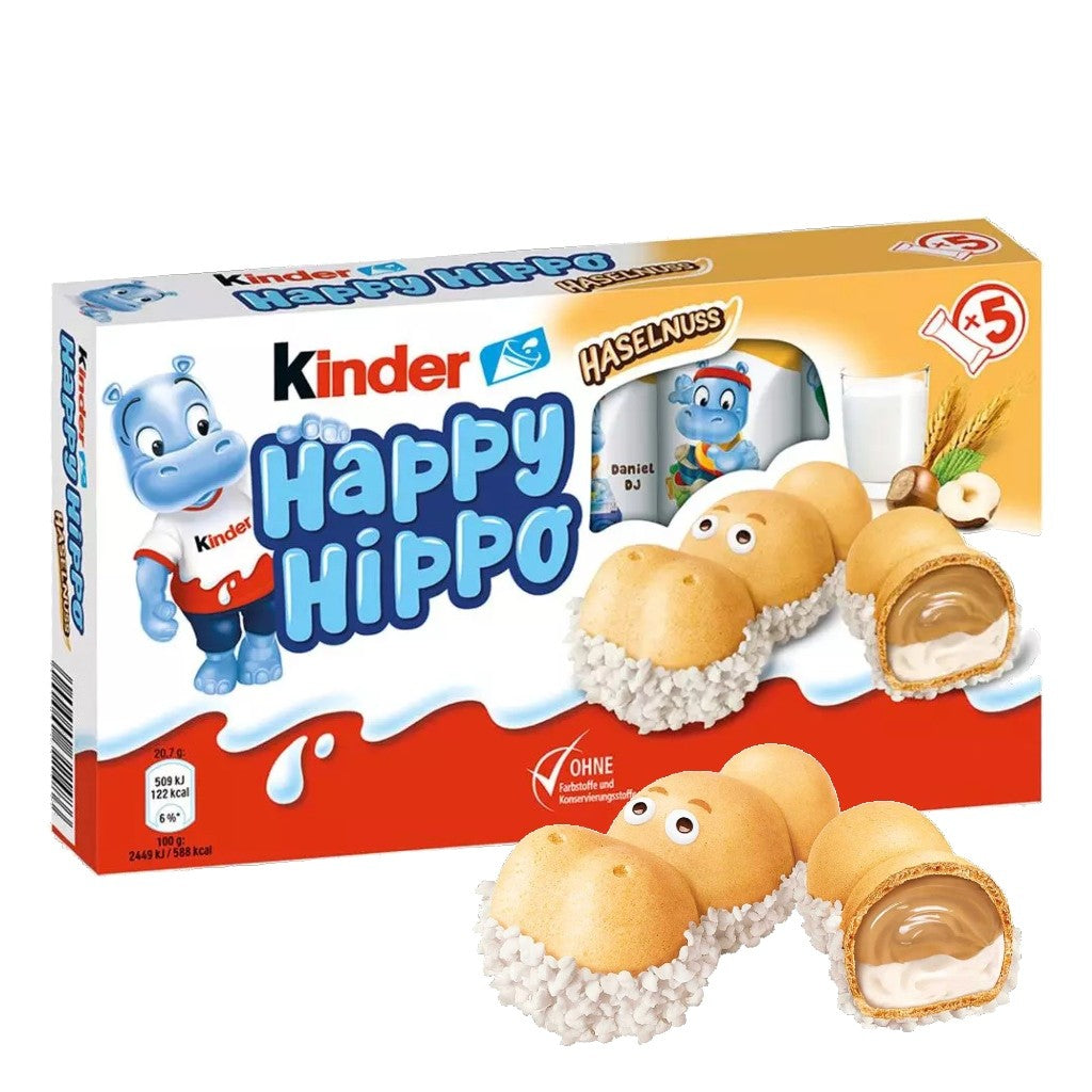 Chocolate Happy Hippo Creme de Avelã e Creme de Leite 103,5g Kinder
