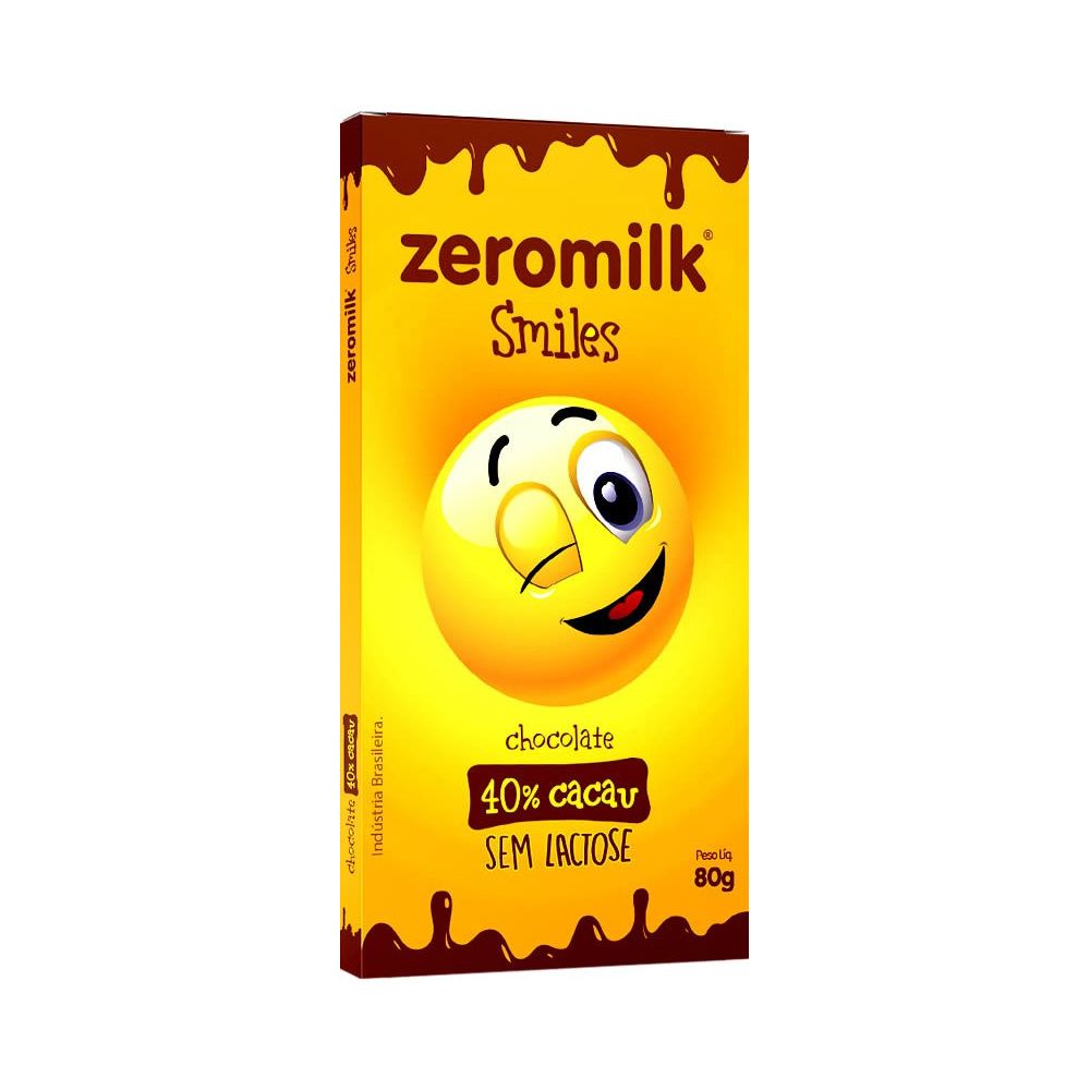 Chocolate Smiles 40% Cacau Sem Lactose 80g