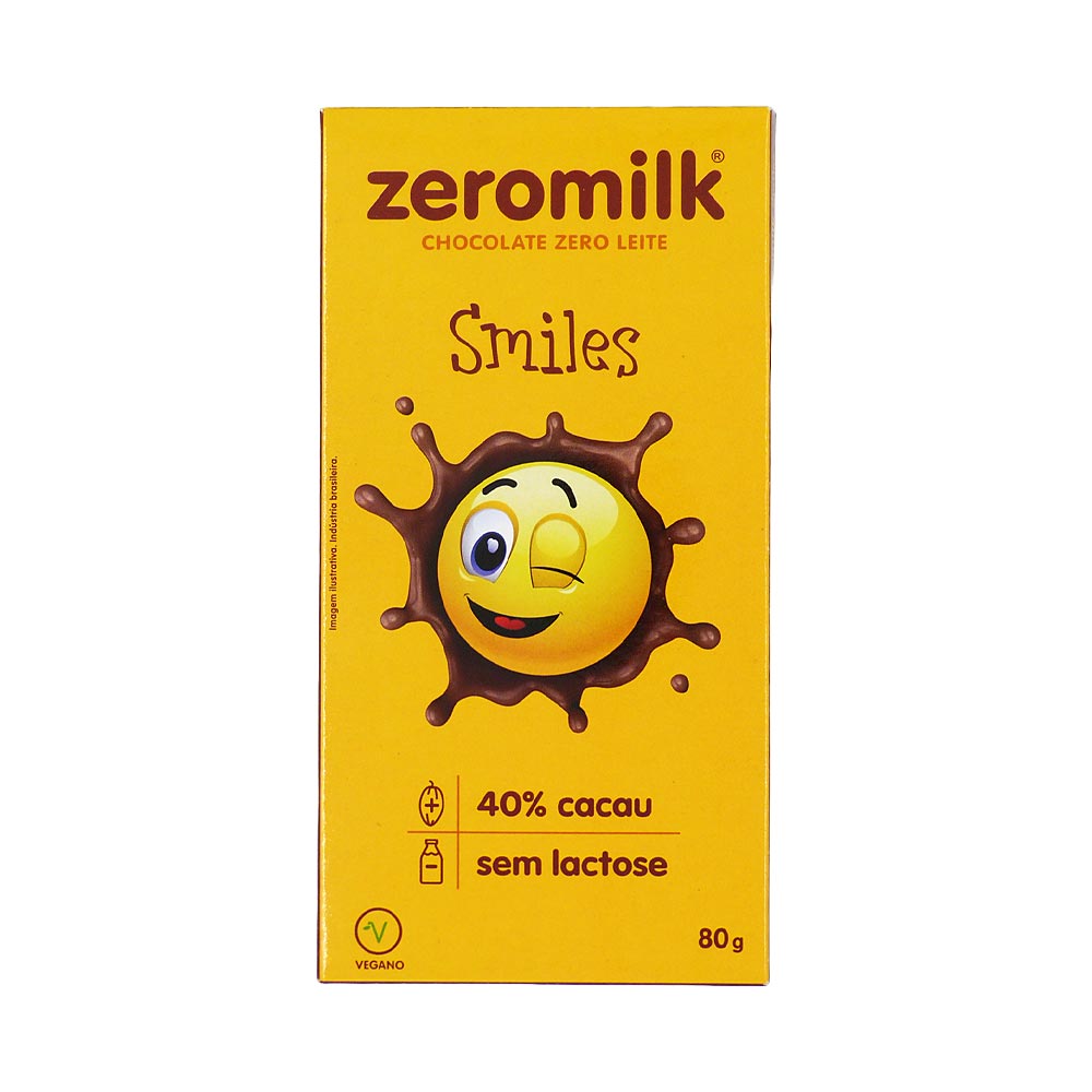 Chocolate Smiles 40% Cacau Sem Lactose 80g