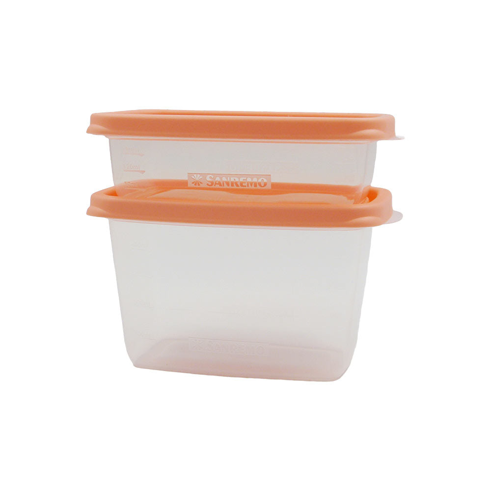 Conjunto com 2 Potes Plástico 280ml/580ml