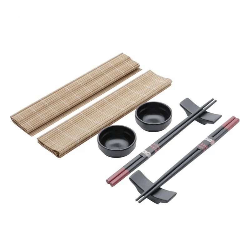 Conjunto Para Sushi De Bambu E Ceramica Yokohama 8 Pecas Lyor