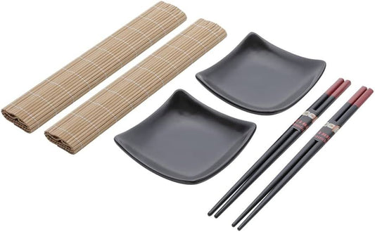 Conjunto Para Sushi De Bambu Sendai Com 6 Pecas Lyor