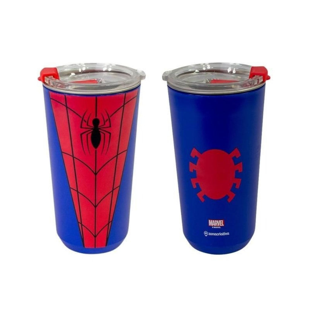 Copo com Tampa Homem Aranha Marvel 500ml Zona Criativa
