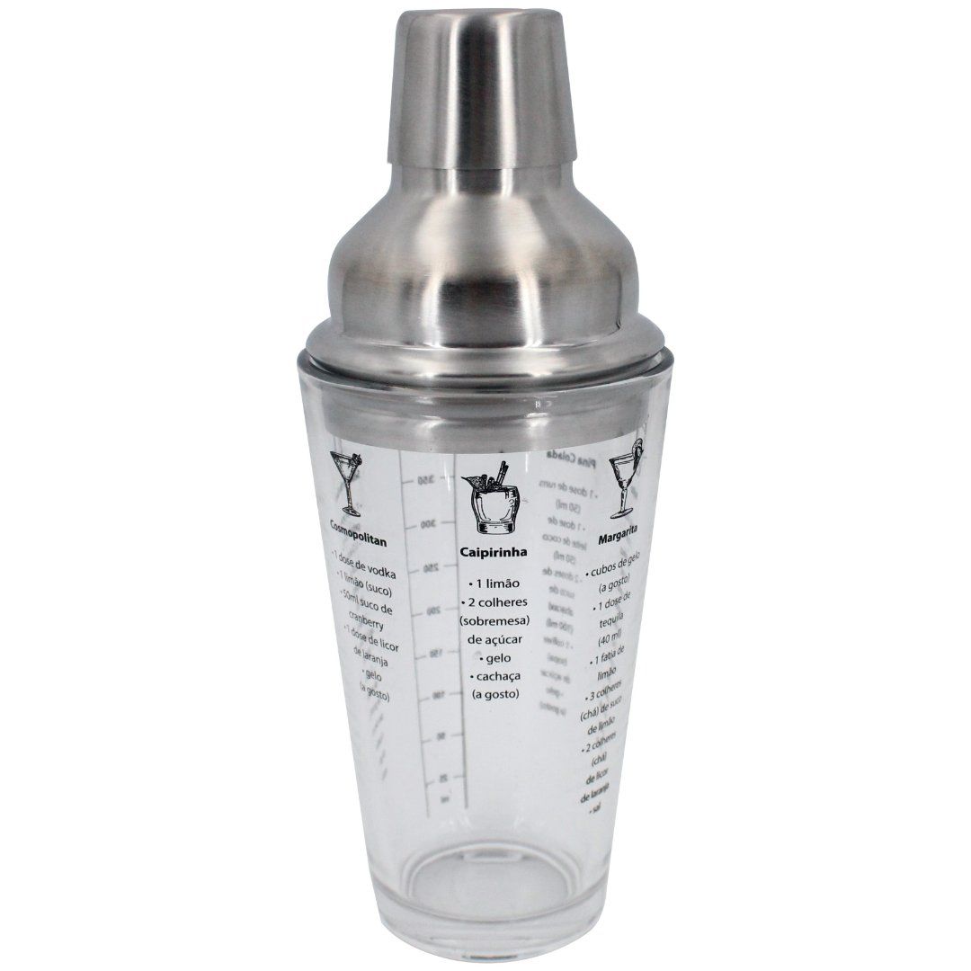 Coqueteleira Open Bar Em Vidro 450ml