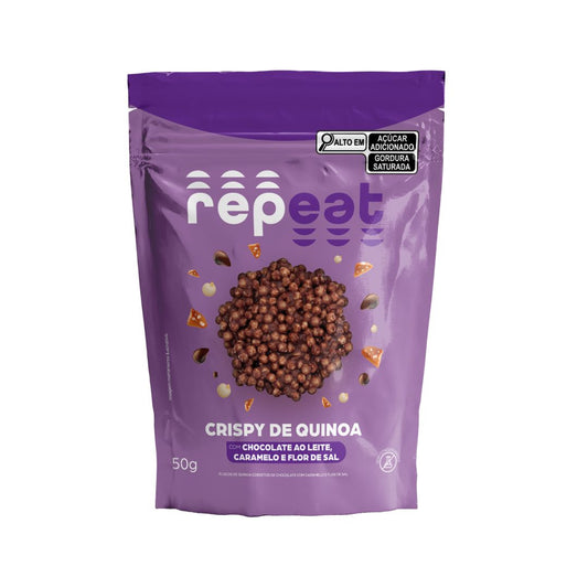 Crispy de Quinoa com Chocolate ao Leite, Caramelo e Flor de Sal 50g